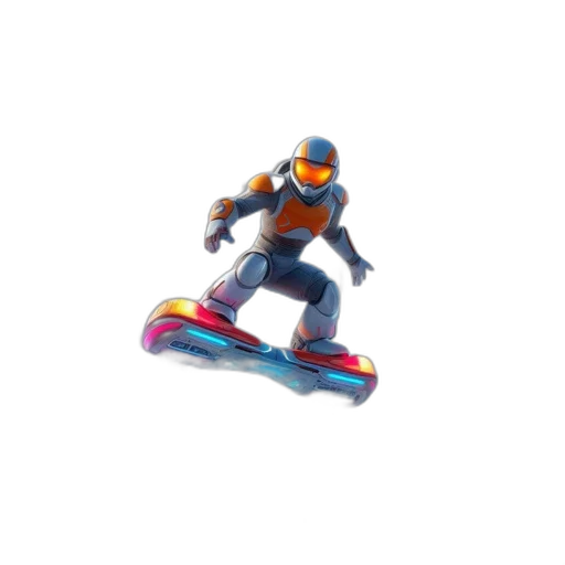 robot, 3d render, concept art, futuristic transparent PNG cut-out