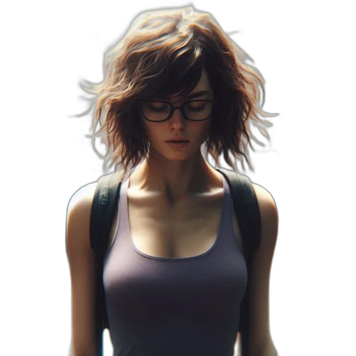 dress, face, hair, jacket transparent PNG cut-out