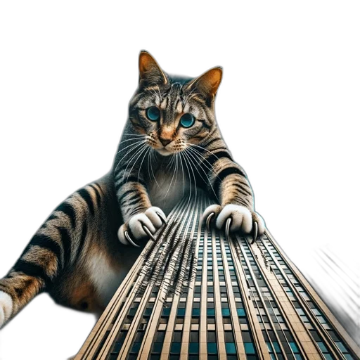 animal, cyberpunk, comic book art, photorealistic transparent PNG cut-out