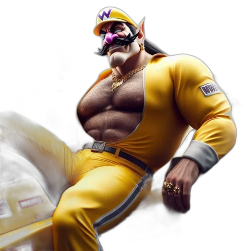 concept art, confident, racer, yellow transparent PNG cut-out