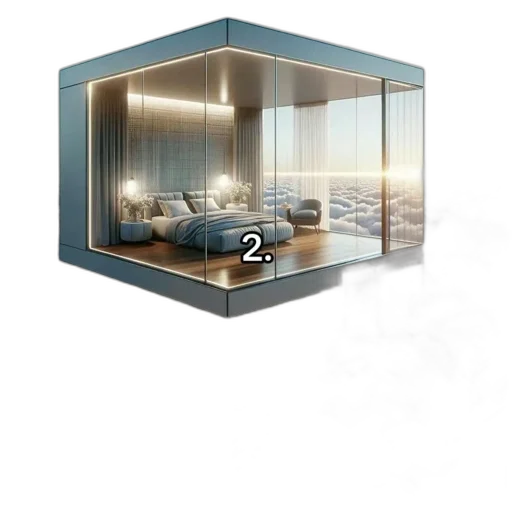 furniture, 3d render, photorealistic, concept art transparent PNG cut-out