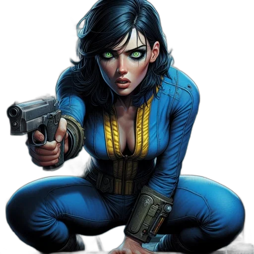 weapon, comic book art, concept art, cyberpunk transparent PNG cut-out