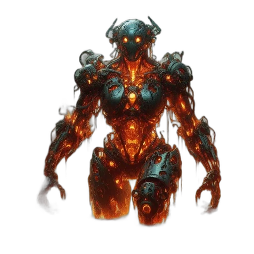 robot, creature, weapon, concept art transparent PNG cut-out
