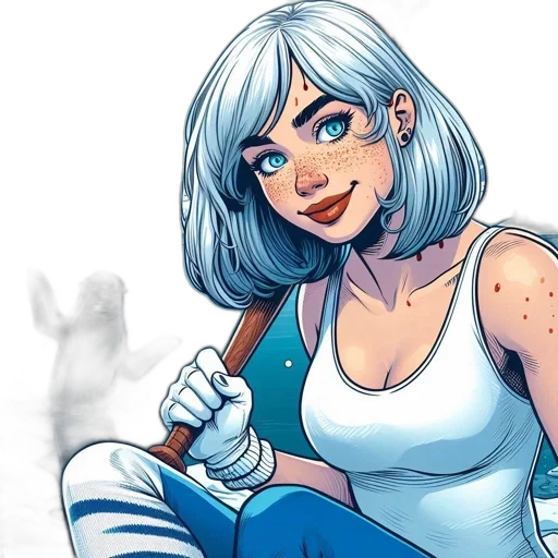 comic book art, concept art, cartoon, fantasy art transparent PNG cut-out