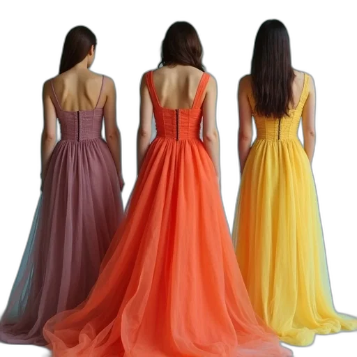dress, colorful, neon, pastel transparent PNG cut-out