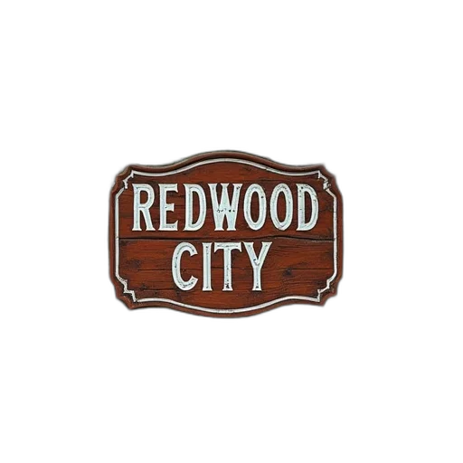 3d render, old, sign, redwood transparent PNG cut-out