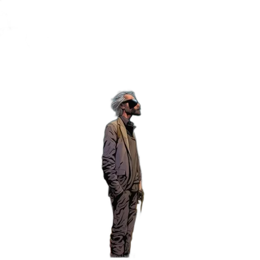 jacket, staff, mask, animal transparent PNG cut-out