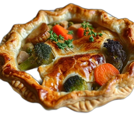 food, crown, photorealistic, 3d render transparent PNG cut-out
