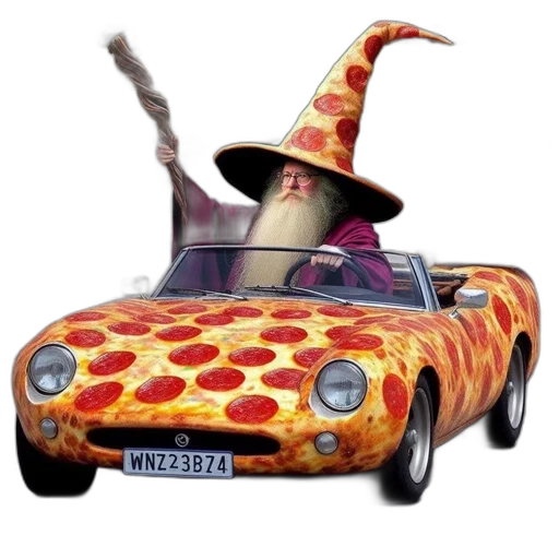 car, hat, animal, dragon transparent PNG cut-out
