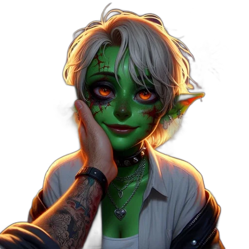 face, staff, mask, fantasy art transparent PNG cut-out