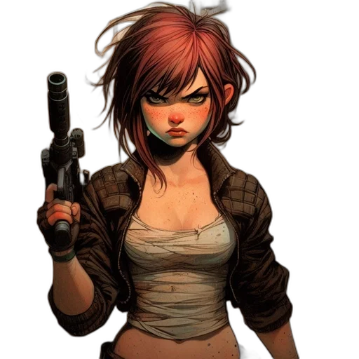 weapon, comic book art, concept art, pixel art transparent PNG cut-out