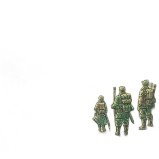 weapon, jacket, robot, staff transparent PNG cut-out