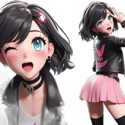 jacket, anime, concept art, 3d render transparent PNG cut-out