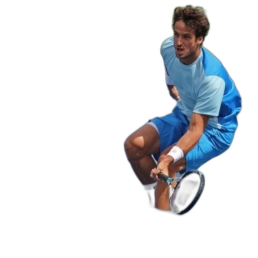 tennis, player, blue, shorts transparent PNG cut-out