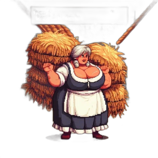 staff, dress, hair, weapon transparent PNG cut-out