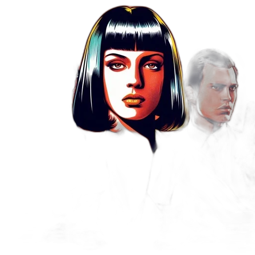 face, concept art, comic book art, photorealistic transparent PNG cut-out