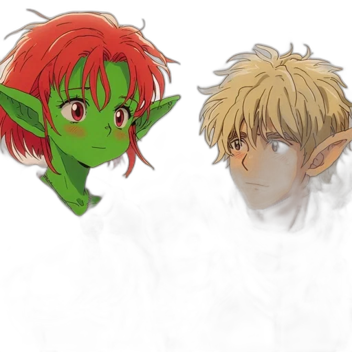 concept art, fantasy art, anime, watercolor transparent PNG cut-out