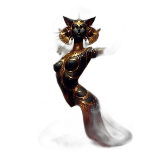 staff, dress, creature, mask transparent PNG cut-out