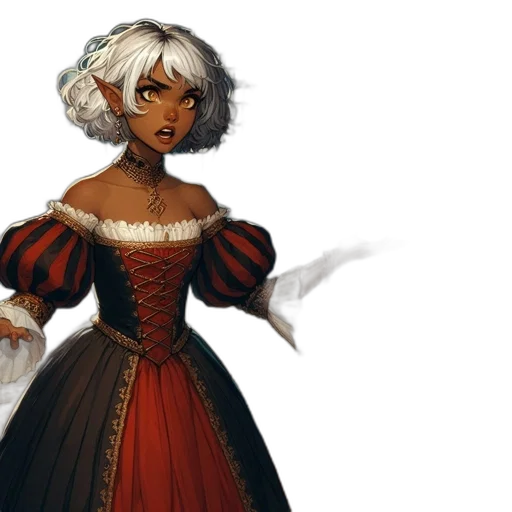 dress, staff, face, concept art transparent PNG cut-out