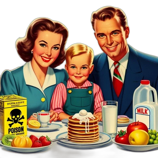 food, robot, photorealistic, 1950s transparent PNG cut-out