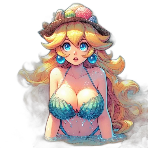 dress, hat, pixel art, concept art transparent PNG cut-out