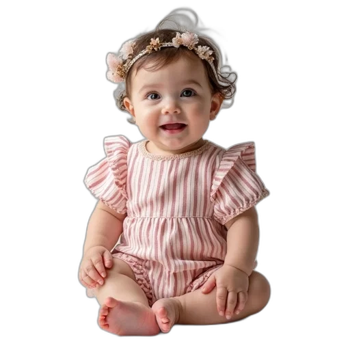 dress, face, photorealistic, baby transparent PNG cut-out