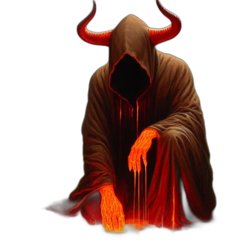 mask, jacket, staff, creature transparent PNG cut-out