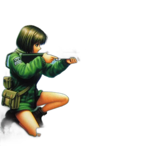 weapon, jacket, staff, concept art transparent PNG cut-out