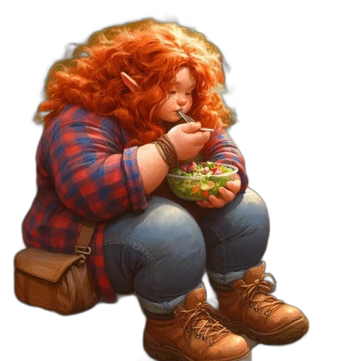 food, jacket, hair, concept art transparent PNG cut-out