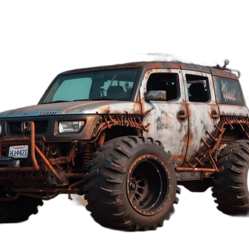 car, weapon, 3d render, concept art transparent PNG cut-out