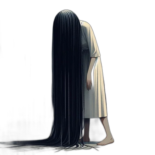 hair, dress, creature, mask transparent PNG cut-out
