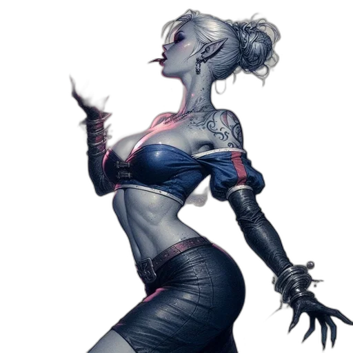 dress, robot, concept art, cyberpunk transparent PNG cut-out