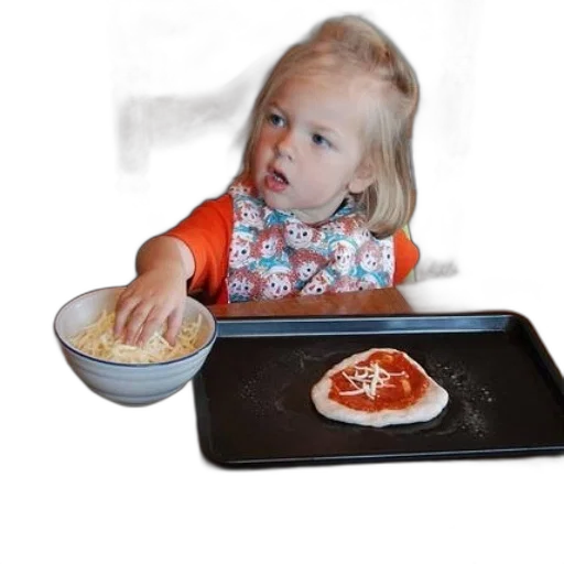 food, photorealistic, young, child transparent PNG cut-out