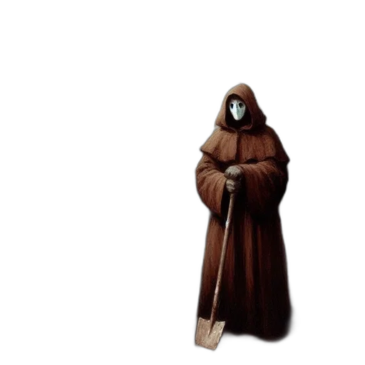 staff, jacket, weapon, mask transparent PNG cut-out