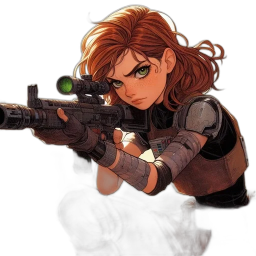 weapon, comic book art, concept art, pixel art transparent PNG cut-out
