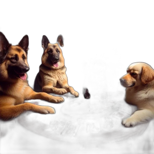 animal, photorealistic, 3d render, oil painting transparent PNG cut-out
