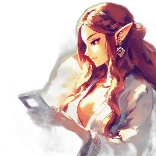 staff, dress, face, fantasy art transparent PNG cut-out