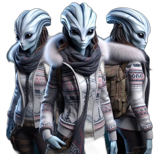 jacket, mask, concept art, 3d render transparent PNG cut-out