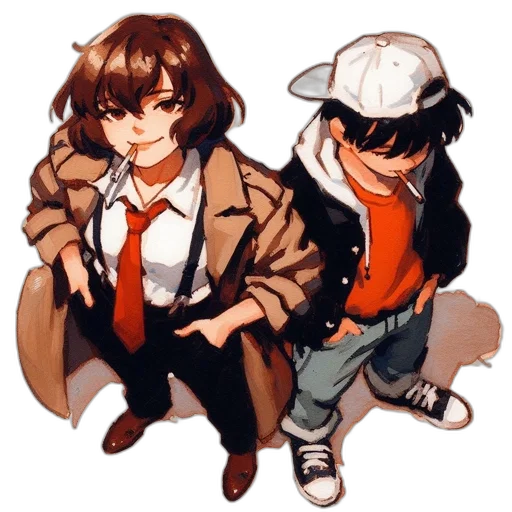 jacket, hat, pixel art, anime transparent PNG cut-out