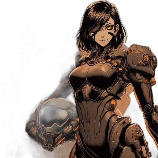 robot, comic book art, concept art, fantasy art transparent PNG cut-out