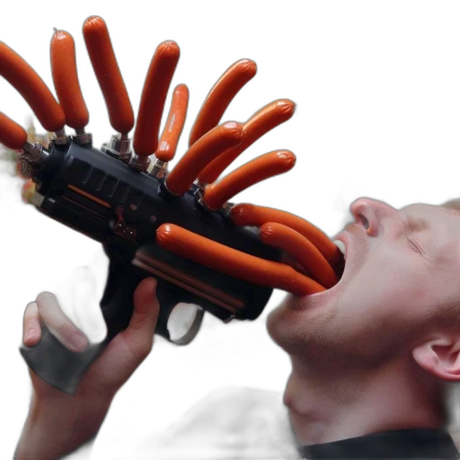 weapon, food, staff, robot transparent PNG cut-out