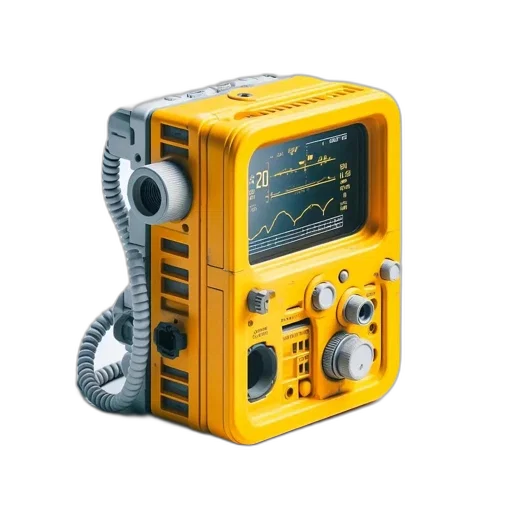 robot, staff, yellow, portable transparent PNG cut-out