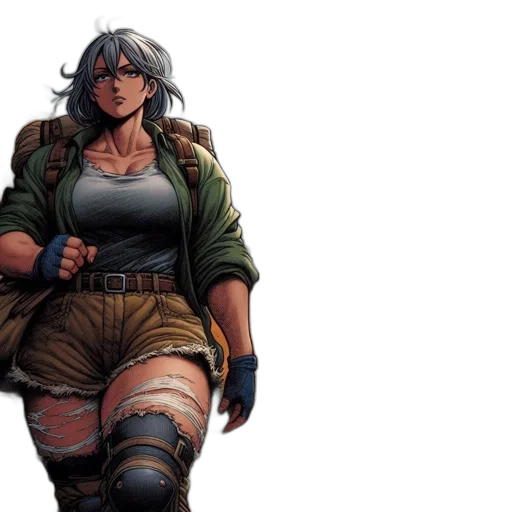 concept art, comic book art, fantasy art, cyberpunk transparent PNG cut-out