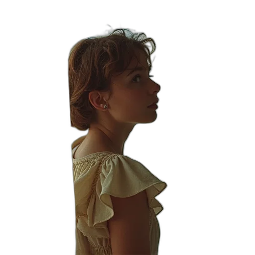 dress, staff, face, jewelry transparent PNG cut-out
