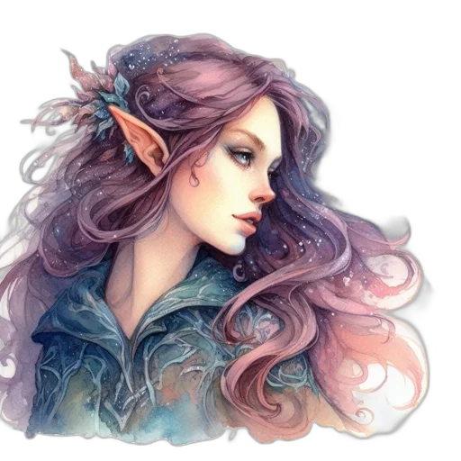 dragon, face, hair, jewelry transparent PNG cut-out