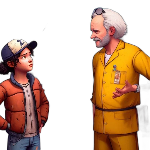 jacket, staff, hat, concept art transparent PNG cut-out