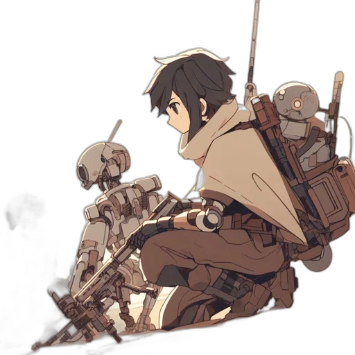 robot, weapon, sword, concept art transparent PNG cut-out