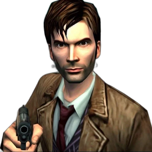 jacket, weapon, face, staff transparent PNG cut-out