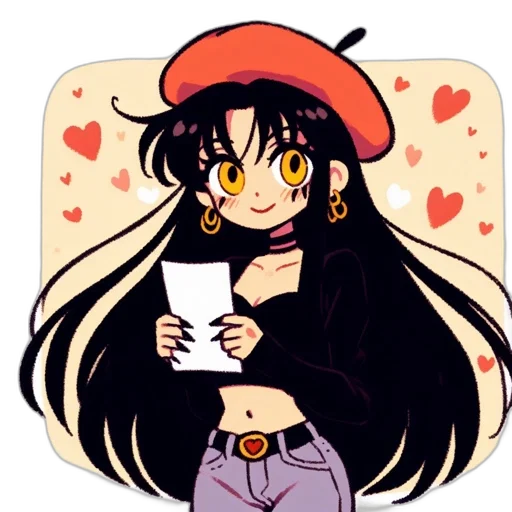 hat, anime, cartoon, pixel art transparent PNG cut-out