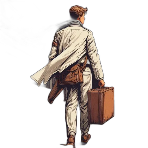 staff, jacket, concept art, comic book art transparent PNG cut-out